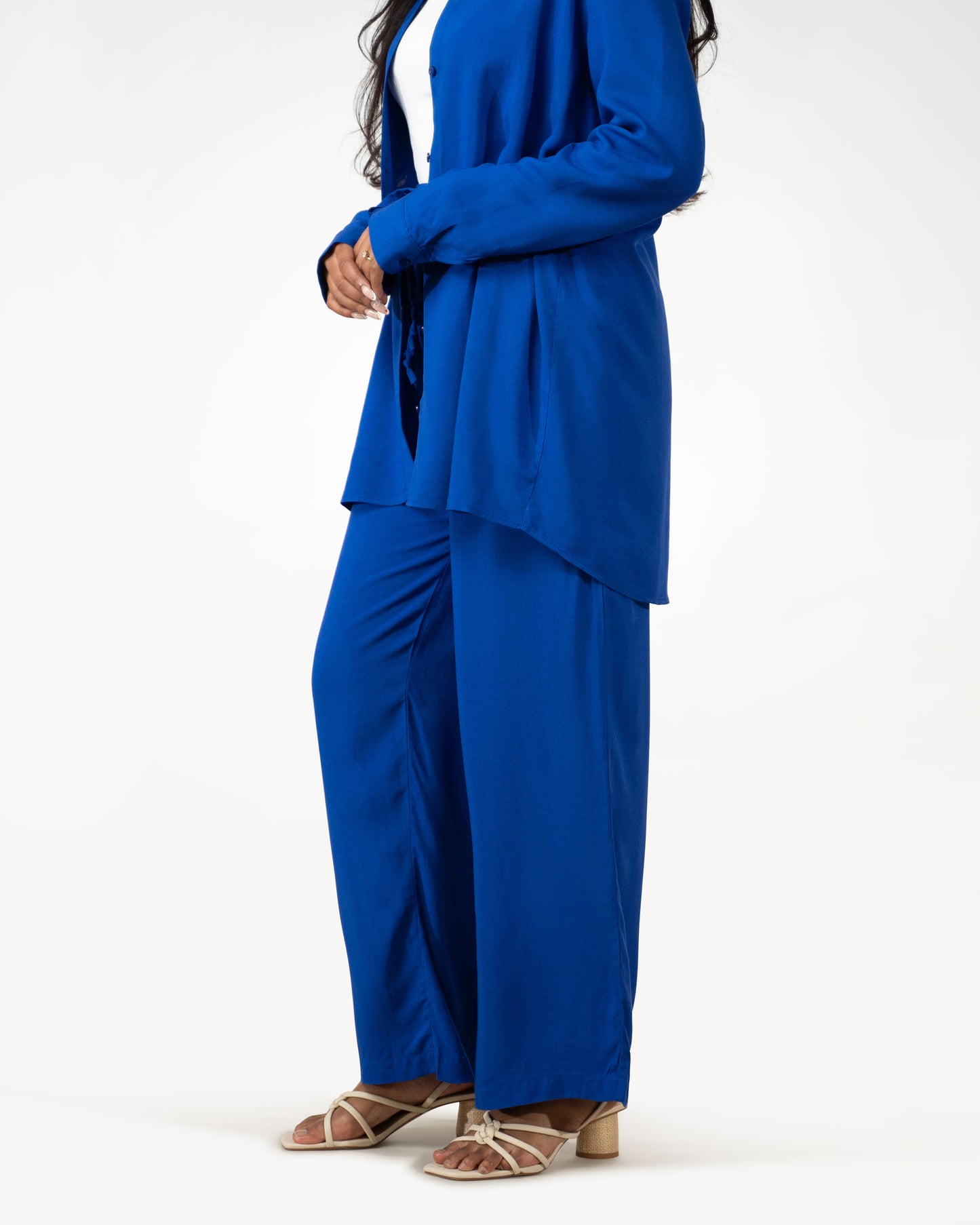 PREMIUM SHIRT & TROUSER CO-ORD - BLUE - Brand By BIBI