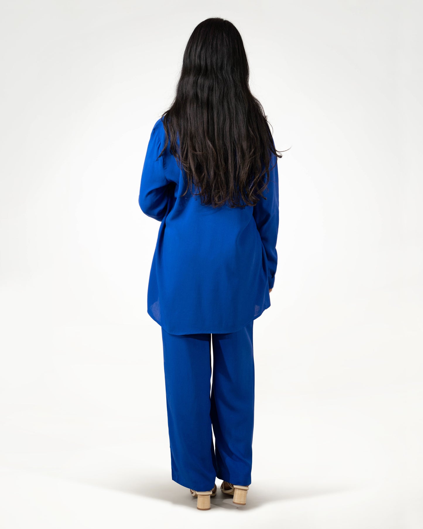 PREMIUM SHIRT & TROUSER CO-ORD - BLUE - Brand By BIBI